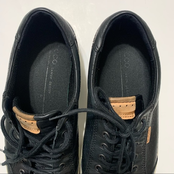 ECCO Soft 7 Black Leather Men’s Size 9 (43 EU)  Casual Sneakers - Picture 9 of 11